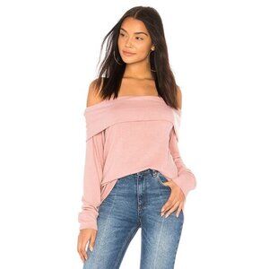 Cupcakes & Cashmere Brooklyn Off The Shoulder Sweater In Pink SZ M New